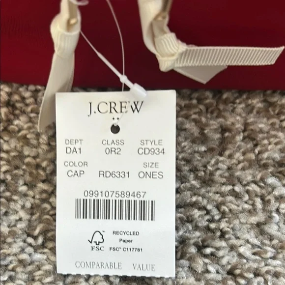 J. Crew Bold Red Cosmetic Bag - Picture 4 of 4